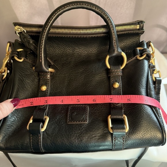 Dooney and Bourke Florentine Leather Micro Satchel Crossbody Bag Purse Black New - Picture 15 of 16